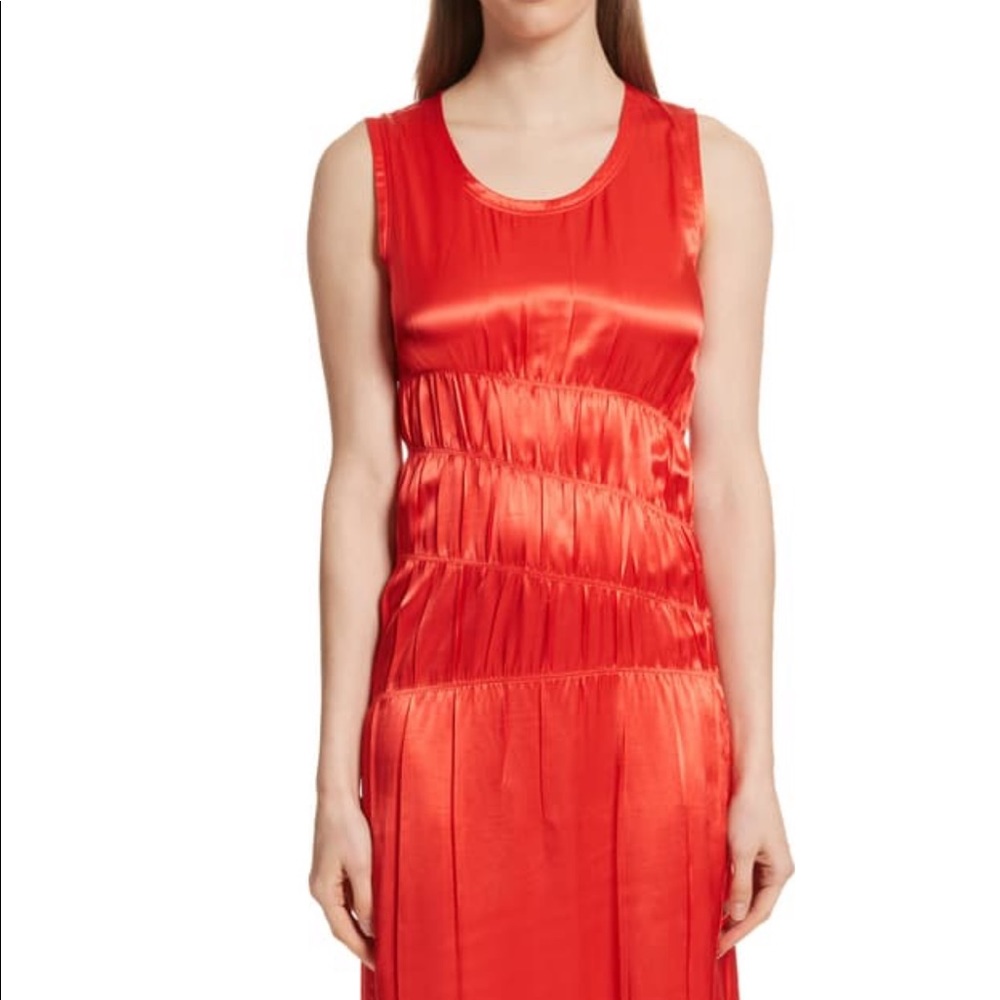 HELMUT LANG RUCHED DRESS- BLACK